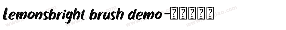 Lemonsbright brush demo字体转换